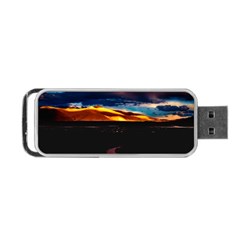 India Sunset Sky Clouds Mountains Portable Usb Flash (one Side) by BangZart