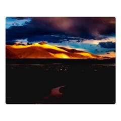 India Sunset Sky Clouds Mountains Double Sided Flano Blanket (large)  by BangZart