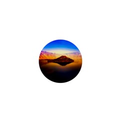 Crater Lake Oregon Mountains 1  Mini Buttons by BangZart