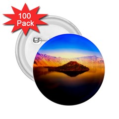 Crater Lake Oregon Mountains 2 25  Buttons (100 Pack)  by BangZart