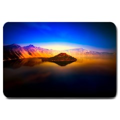 Crater Lake Oregon Mountains Large Doormat  by BangZart