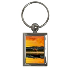 Bled Slovenia Sunrise Fog Mist Key Chains (rectangle)  by BangZart