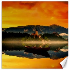 Bled Slovenia Sunrise Fog Mist Canvas 12  X 12   by BangZart