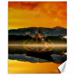 Bled Slovenia Sunrise Fog Mist Canvas 11  X 14   by BangZart