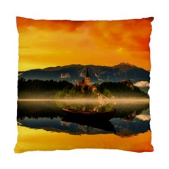 Bled Slovenia Sunrise Fog Mist Standard Cushion Case (two Sides) by BangZart