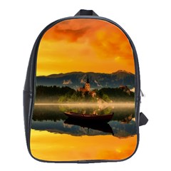 Bled Slovenia Sunrise Fog Mist School Bag (large) by BangZart