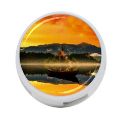 Bled Slovenia Sunrise Fog Mist 4-port Usb Hub (two Sides)  by BangZart