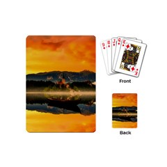 Bled Slovenia Sunrise Fog Mist Playing Cards (mini)  by BangZart