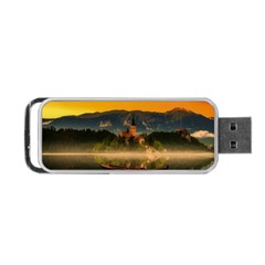 Bled Slovenia Sunrise Fog Mist Portable Usb Flash (one Side) by BangZart