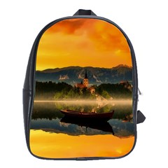 Bled Slovenia Sunrise Fog Mist School Bag (xl) by BangZart