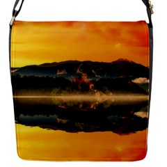 Bled Slovenia Sunrise Fog Mist Flap Messenger Bag (s) by BangZart