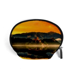 Bled Slovenia Sunrise Fog Mist Accessory Pouches (small)  by BangZart