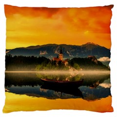 Bled Slovenia Sunrise Fog Mist Standard Flano Cushion Case (one Side) by BangZart