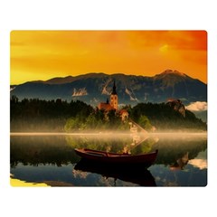 Bled Slovenia Sunrise Fog Mist Double Sided Flano Blanket (large)  by BangZart