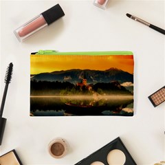 Bled Slovenia Sunrise Fog Mist Cosmetic Bag (xs) by BangZart