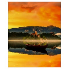 Bled Slovenia Sunrise Fog Mist Drawstring Bag (small) by BangZart