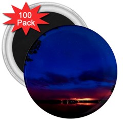 Canada Lake Night Evening Stars 3  Magnets (100 Pack) by BangZart