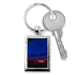 Canada Lake Night Evening Stars Key Chains (rectangle)  by BangZart