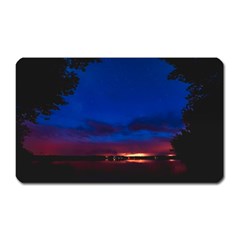 Canada Lake Night Evening Stars Magnet (rectangular) by BangZart