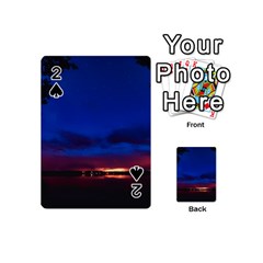 Canada Lake Night Evening Stars Playing Cards 54 (mini)  by BangZart