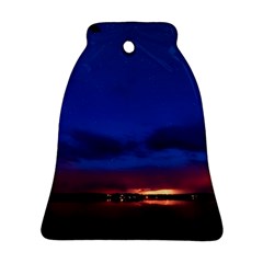 Canada Lake Night Evening Stars Bell Ornament (two Sides)