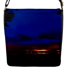 Canada Lake Night Evening Stars Flap Messenger Bag (s) by BangZart