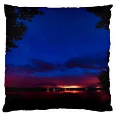 Canada Lake Night Evening Stars Standard Flano Cushion Case (two Sides) by BangZart