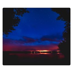 Canada Lake Night Evening Stars Double Sided Flano Blanket (small)  by BangZart