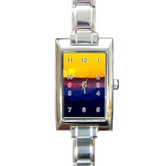 Austria Landscape Sky Clouds Rectangle Italian Charm Watch by BangZart