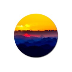 Austria Landscape Sky Clouds Magnet 3  (round) by BangZart