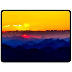 Austria Landscape Sky Clouds Fleece Blanket (large)  by BangZart