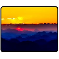 Austria Landscape Sky Clouds Fleece Blanket (medium)  by BangZart