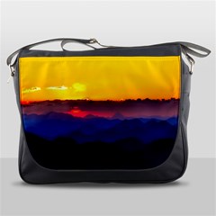 Austria Landscape Sky Clouds Messenger Bags by BangZart