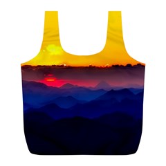 Austria Landscape Sky Clouds Full Print Recycle Bags (l)  by BangZart