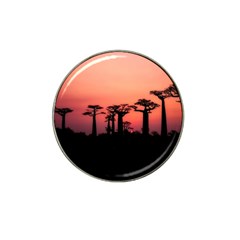 Baobabs Trees Silhouette Landscape Hat Clip Ball Marker (4 Pack) by BangZart