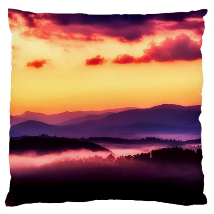 Great Smoky Mountains National Park Large Flano Cushion Case (Two Sides)