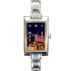 San Francisco Night Evening Lights Rectangle Italian Charm Watch by BangZart