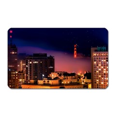 San Francisco Night Evening Lights Magnet (rectangular) by BangZart