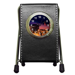 San Francisco Night Evening Lights Pen Holder Desk Clocks by BangZart