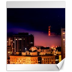 San Francisco Night Evening Lights Canvas 8  X 10  by BangZart