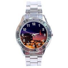 San Francisco Night Evening Lights Stainless Steel Analogue Watch by BangZart