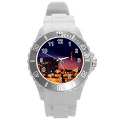 San Francisco Night Evening Lights Round Plastic Sport Watch (l) by BangZart