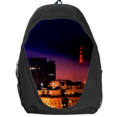 San Francisco Night Evening Lights Backpack Bag by BangZart