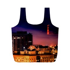 San Francisco Night Evening Lights Full Print Recycle Bags (m)  by BangZart