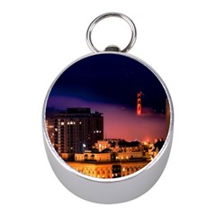 San Francisco Night Evening Lights Mini Silver Compasses by BangZart