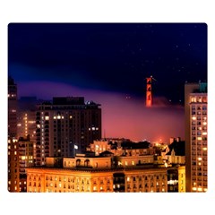 San Francisco Night Evening Lights Double Sided Flano Blanket (small)  by BangZart