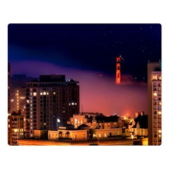 San Francisco Night Evening Lights Double Sided Flano Blanket (large)  by BangZart