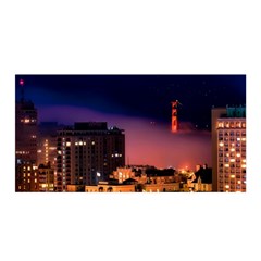 San Francisco Night Evening Lights Satin Wrap by BangZart