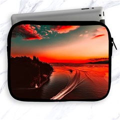 Sunset Dusk Boat Sea Ocean Water Apple Ipad 2/3/4 Zipper Cases by BangZart