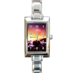 California Sea Ocean Pacific Rectangle Italian Charm Watch